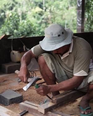 Site Practice - Phase one of the work on site for the Sebatu Village House is nearing completion.