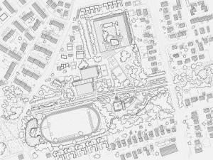 Site Practice - Site plan showing the building in relation to the park